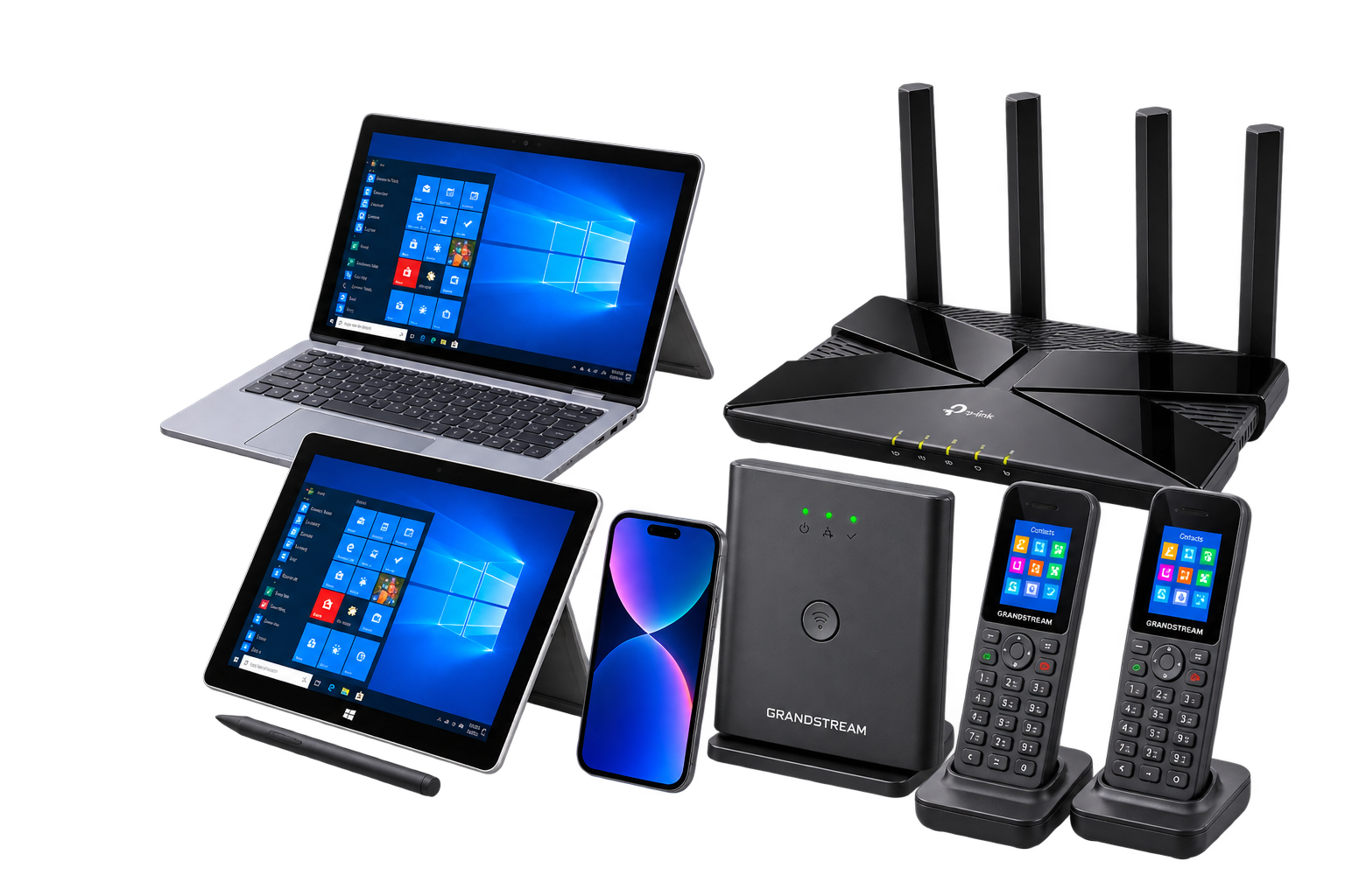Boost Connect laptops, tablets, internet router and business communication devices